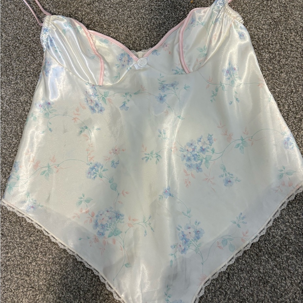 Vintage Floral Lingereine‎ One Piece Bodysuit Women's Size Small - Picture 6 of 15